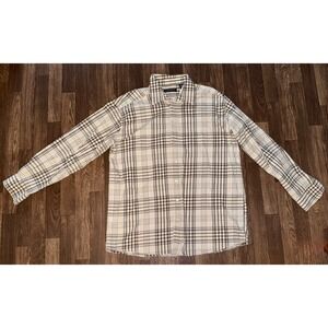 Hathaway Plaid Button Down Shirt‎ Long Sleeve Collared XXL/XXG